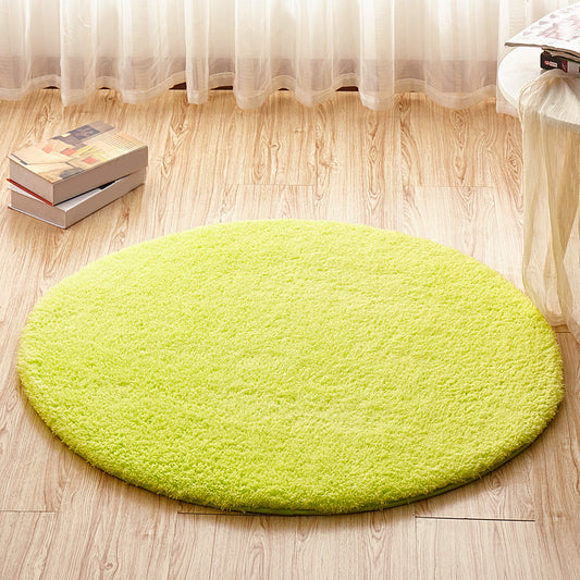 Simplicity Solid Color Rug Multicolor Faux Fleece Carpet Machine Wash Anti-Slip Backing Rug for Bedroom Fruit Green Clearhalo 'Area Rug' 'Casual' 'Rugs' Rug' 2171248