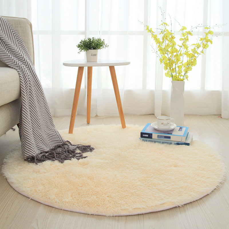 Natural Simple Rug Multi-Color Plain Rug Easy Care Machine Wash Area Carpet for Bedroom Beige Clearhalo 'Area Rug' 'Casual' 'Rugs' Rug' 2171266