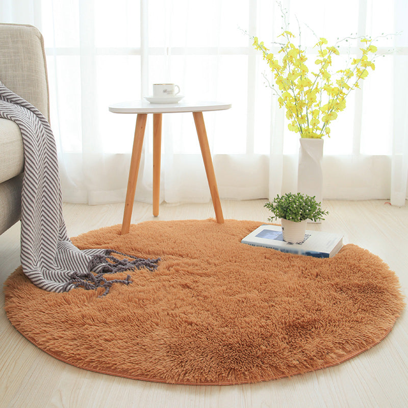Natural Simple Rug Multi-Color Plain Rug Easy Care Machine Wash Area Carpet for Bedroom Khaki Clearhalo 'Area Rug' 'Casual' 'Rugs' Rug' 2171269