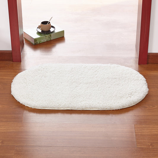 Multicolor Front Door Rug Casual Plain Carpet Faux Wool Anti-Slip Backing Handmade Rug White Clearhalo 'Area Rug' 'Casual' 'Rugs' Rug' 2171274