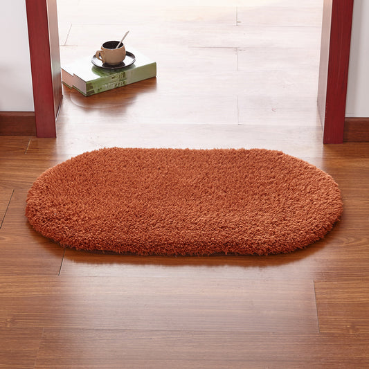 Multicolor Front Door Rug Casual Plain Carpet Faux Wool Anti-Slip Backing Handmade Rug Coffee Clearhalo 'Area Rug' 'Casual' 'Rugs' Rug' 2171278