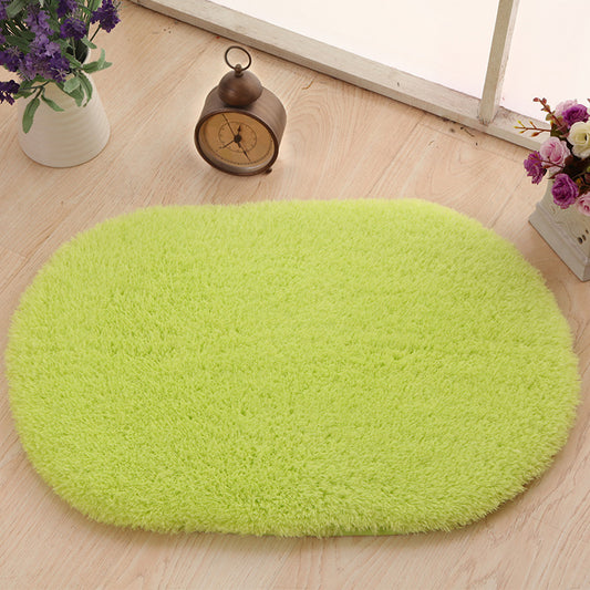 Minimalist Door Rug Multi Colored Plain Rug Polyester Anti-Slip Washable Pet Friendly Indoor Rug Fruit Green Clearhalo 'Area Rug' 'Casual' 'Rugs' Rug' 2171283