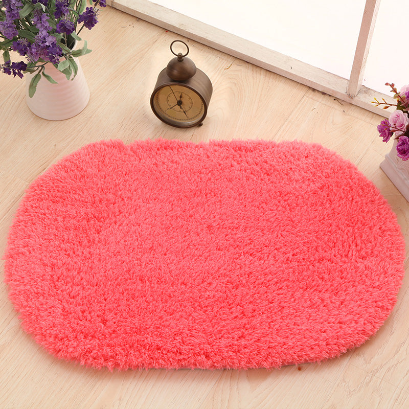 Minimalist Door Rug Multi Colored Plain Rug Polyester Anti-Slip Washable Pet Friendly Indoor Rug Watermelon Red Clearhalo 'Area Rug' 'Casual' 'Rugs' Rug' 2171285