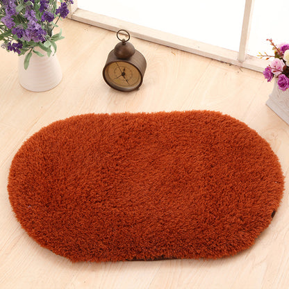 Minimalist Door Rug Multi Colored Plain Rug Polyester Anti-Slip Washable Pet Friendly Indoor Rug Coffee Clearhalo 'Area Rug' 'Casual' 'Rugs' Rug' 2171290