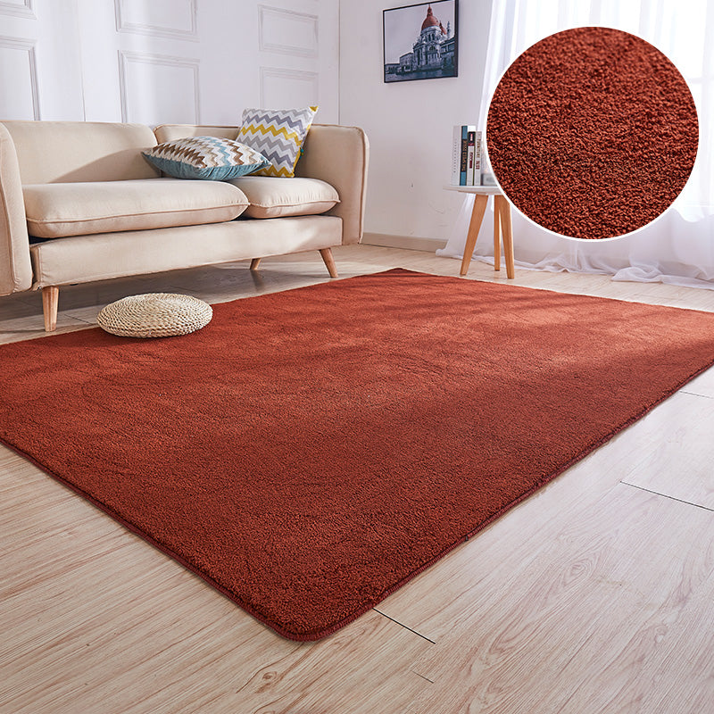 Casual Plain Rug Multi-Color Artificial Wool Carpet Washable Anti-Slip Rug for Great Room Coffee Clearhalo 'Area Rug' 'Casual' 'Rugs' Rug' 2171312