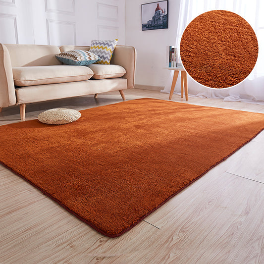 Casual Plain Rug Multi-Color Artificial Wool Carpet Washable Anti-Slip Rug for Great Room Champagne Clearhalo 'Area Rug' 'Casual' 'Rugs' Rug' 2171318