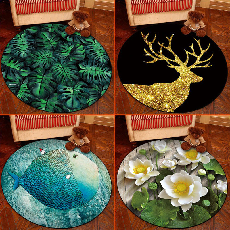 Scandinavian Bedroom Rug Multi-Color 3D Graphic Print Rug Polyester Non-Slip Pet Friendly Stain Resistant Area Rug Clearhalo 'Area Rug' 'Rug' 2171320