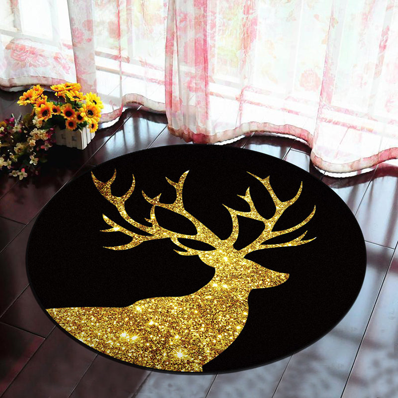 Scandinavian Bedroom Rug Multi-Color 3D Graphic Print Rug Polyester Non-Slip Pet Friendly Stain Resistant Area Rug Gold Clearhalo 'Area Rug' 'Rug' 2171329