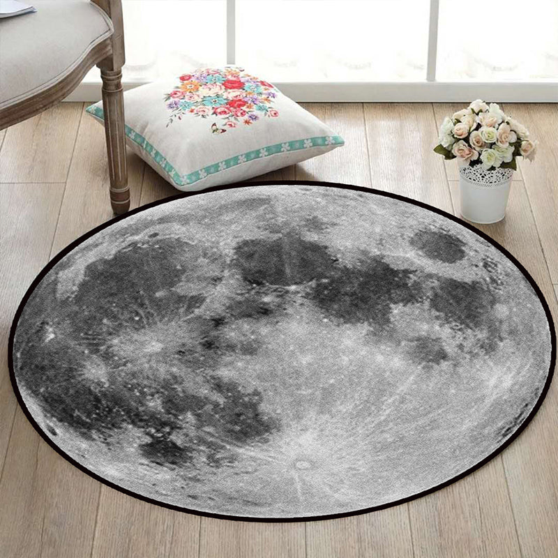 Realistic Multicolor Cosmos Print Rug Polyester Modern Carpet Pet Friendly Anti-Slip Machine Washable Rug for Kids Room Grey Clearhalo 'Area Rug' 'Rug' 2171382
