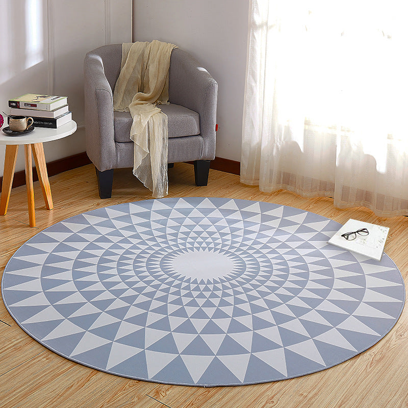 Creative Boys Bedroom Rug Multi Color Visual Deception Carpet Polypropylene Anti-Slip Pet Friendly Washable Rug Purple-White Clearhalo 'Area Rug' 'Rug' 2171395