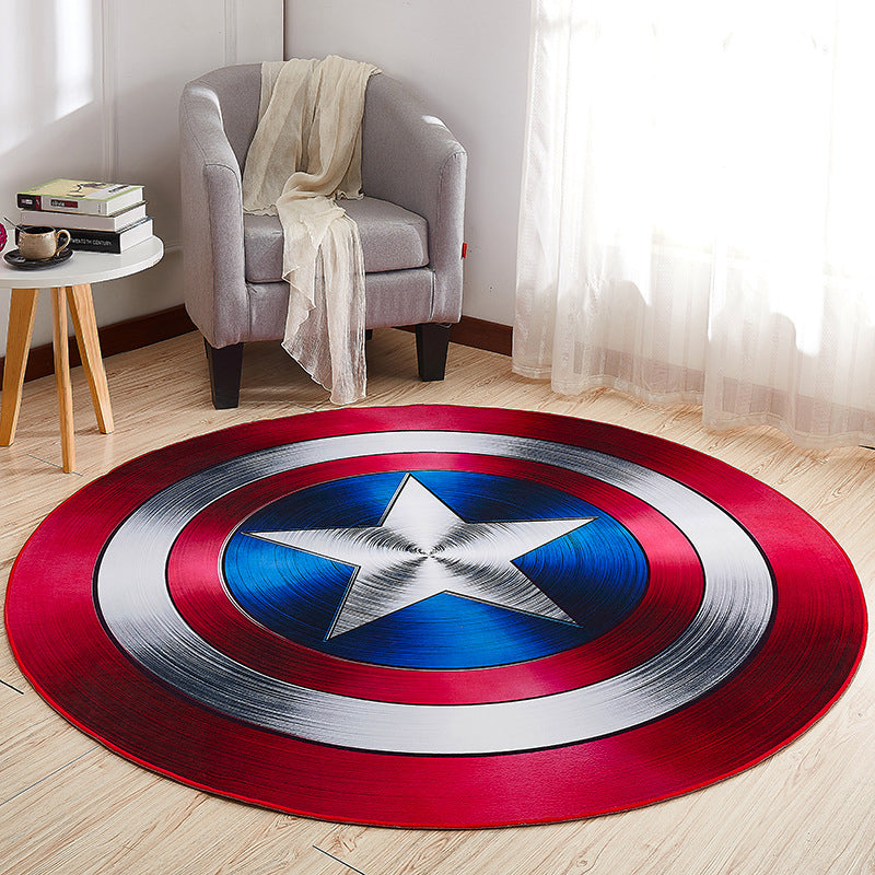 Creative Boys Bedroom Rug Multi Color Visual Deception Carpet Polypropylene Anti-Slip Pet Friendly Washable Rug Red-Blue Clearhalo 'Area Rug' 'Rug' 2171400