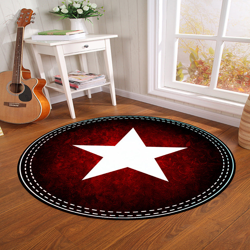 Multi-Color Visual Deception Rug Polyester Novelty Carpet Washable Anti-Slip Pet Friendly Rug for Boys Room Dark Red Clearhalo 'Area Rug' 'Rug' 2171451
