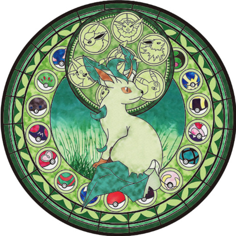 Modern 3D Anime Patterned Rug Multi Colored Polypropylene Rug Non-Slip Backing Machine Washable Pet Friendly Carpet for Kids Room Green Clearhalo 'Area Rug' 'Rug' 2171480