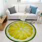 Multi Colored Playroom Rug Modern 3D Graphic Fruit Rug Synthetics Non-Slip Machine Washable Stain Resistant Indoor Rug Lemon Yellow Clearhalo 'Area Rug' 'Rug' 2171491