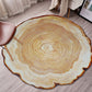 Nordic Tree Annual Rings Rug Multi-Colored Polyester Carpet Non-Slip Stain Resistant Pet Friendly Rug for Sitting Room Light Khaki Clearhalo 'Area Rug' 'Rug' 2171503