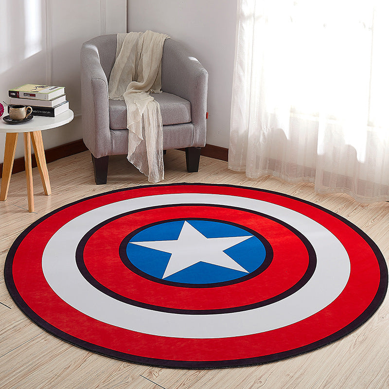 Funky 3D Optical Illusions Rug Multi Colored Synthetics Carpet Pet Friendly Washable Non-Slip Backing Rug for Home Decor Red Clearhalo 'Area Rug' 'Rug' 2171528