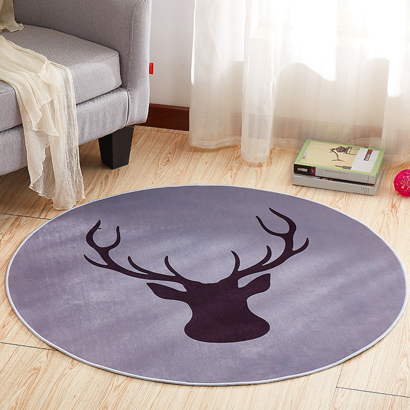 Funky 3D Optical Illusions Rug Multi Colored Synthetics Carpet Pet Friendly Washable Non-Slip Backing Rug for Home Decor Light Purple Clearhalo 'Area Rug' 'Rug' 2171531