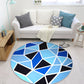 Funky 3D Optical Illusions Rug Multi Colored Synthetics Carpet Pet Friendly Washable Non-Slip Backing Rug for Home Decor Blue-Black Clearhalo 'Area Rug' 'Rug' 2171542