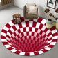 Funny Novelty Rug Multicolor Visual Deception Spiral Trap Rug Non-Slip Washable Pet Friendly Rug for Room Clearhalo 'Area Rug' 'Rug' 2171600