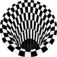 Classic 3D Illusion Trap Rug Black and White Modern Carpet Polypropylene Anti-Slip Washable Stain Resistant Rug for Bedroom Black-White Design 2 Clearhalo 'Area Rug' 'Rug' 2171602