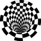Classic 3D Illusion Trap Rug Black and White Modern Carpet Polypropylene Anti-Slip Washable Stain Resistant Rug for Bedroom Black-White Design 1 Clearhalo 'Area Rug' 'Rug' 2171605