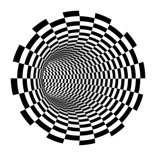 Classic 3D Illusion Trap Rug Black and White Modern Carpet Polypropylene Anti-Slip Washable Stain Resistant Rug for Bedroom Clearhalo 'Area Rug' 'Rug' 2171614