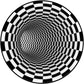 Black-White Creative Rug Polyester Optical Illusions Vortex Carpet Pet Friendly Washable Anti-Slip Rug for Hallway Clearhalo 'Area Rug' 'Rug' 2171620