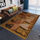 Novelty Living Room Rug Multicolor Tribal Figure Print Rug Synthetics Pet Friendly Anti-Slip Backing Washable Area Rug Clearhalo 'Area Rug' 'Rug' 2171668