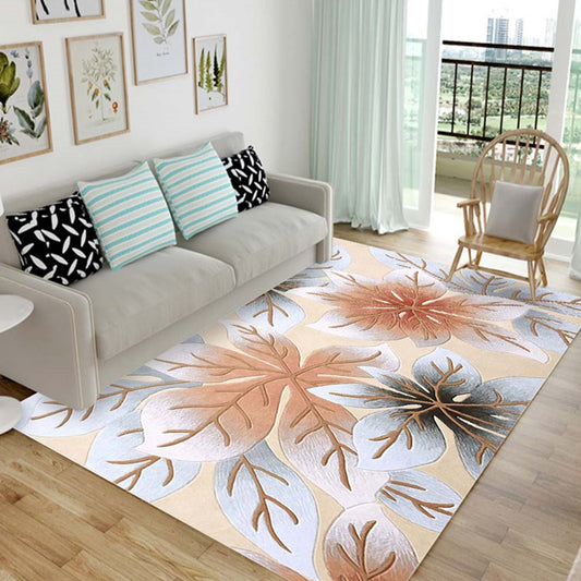 Fancy Contemporary Rug Multi Color Botanical Rug Non-Slip Backing Pet Friendly Machine Washable Carpet for Home Decor Clearhalo 'Area Rug' 'Modern' 'Rugs' Rug' 2171786