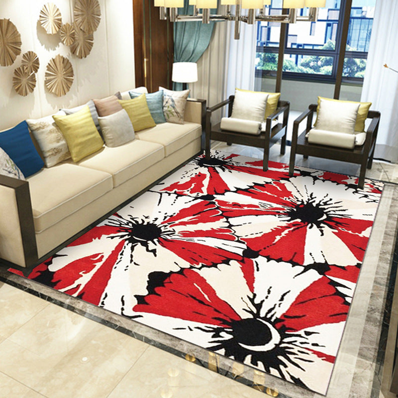 Gorgeous Multi Colored Modern Rug Polyester Flower Blossom Rug Pet Friendly Anti-Slip Stain Resistant Carpet for Home Clearhalo 'Area Rug' 'Modern' 'Rugs' Rug' 2171819