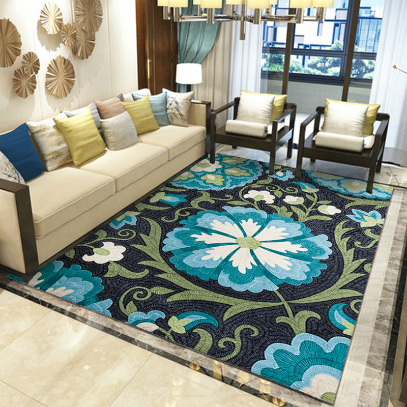 Gorgeous Multi Colored Modern Rug Polyester Flower Blossom Rug Pet Friendly Anti-Slip Stain Resistant Carpet for Home Clearhalo 'Area Rug' 'Modern' 'Rugs' Rug' 2171824