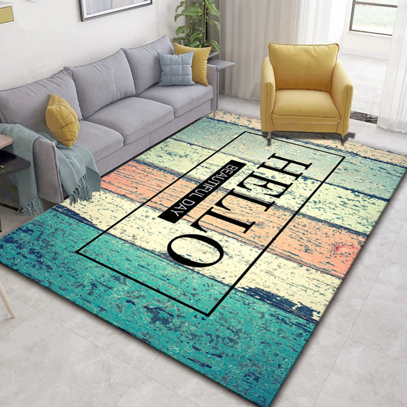 Glam Nordic Area Rug Multi-Colored Plant Carpet Stain Resistant Washable Anti-Slip Backing Rug for Sitting Room Clearhalo 'Area Rug' 'Modern' 'Rugs' Rug' 2171836