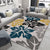 Glam Nordic Area Rug Multi-Colored Plant Carpet Stain Resistant Washable Anti-Slip Backing Rug for Sitting Room Black-Yellow Clearhalo 'Area Rug' 'Modern' 'Rugs' Rug' 2171854