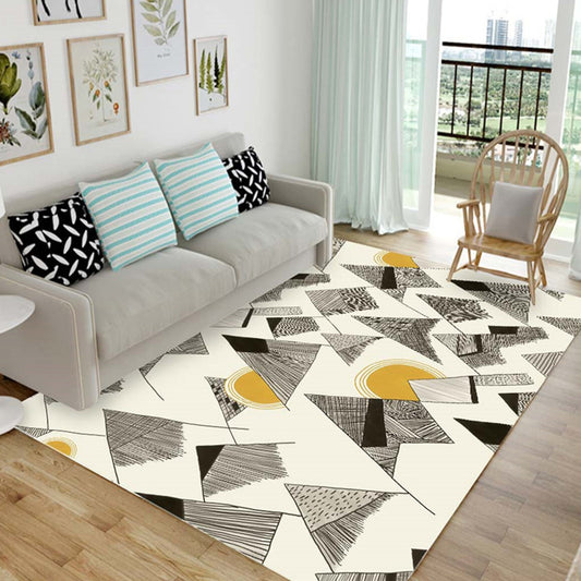 Multicolor Nordic Style Rug Synthetics Cartoon Drawing Carpet Washable Pet Friendly Anti-Slip Rug for Home Decoration Grey Clearhalo 'Area Rug' 'Modern' 'Rugs' Rug' 2171857