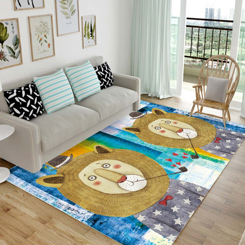 Multicolor Nordic Style Rug Synthetics Cartoon Drawing Carpet Washable Pet Friendly Anti-Slip Rug for Home Decoration Brown Clearhalo 'Area Rug' 'Modern' 'Rugs' Rug' 2171858