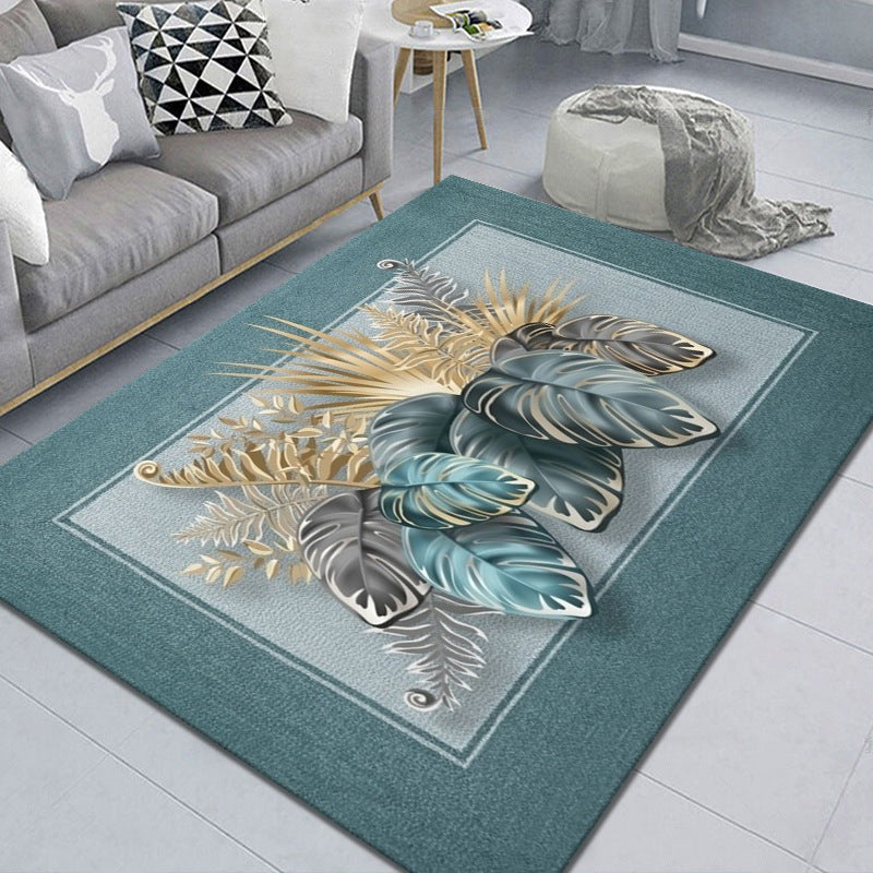 Pretty 3D Flower Indoor Rug Multi Color Modern Carpet Polypropylene Washable Non-Slip Backing Stain Resistant Rug for Home Gray Blue Clearhalo 'Area Rug' 'Modern' 'Rugs' Rug' 2171873