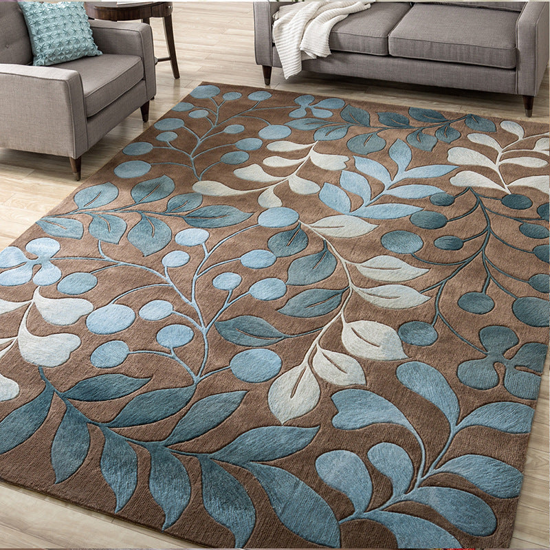 Multi Color Home Rug Contemporary Floral Rug Synthetics Stain Resistant Non-Slip Backing Washable Area Carpet Clearhalo 'Area Rug' 'Modern' 'Rugs' Rug' 2171902