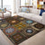 Trendy Multi-Color Nordic Rug Polypropylene Abstract Drawing Carpet Non-Slip Stain Resistant Machine Washable Rug for Living Room Dark Brown Clearhalo 'Area Rug' 'Modern' 'Rugs' Rug' 2171926