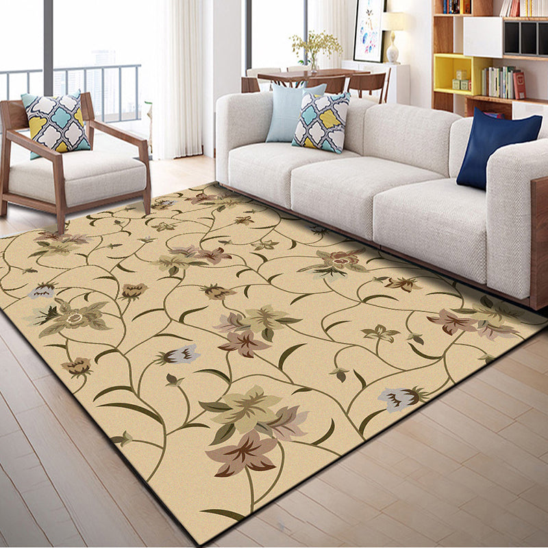 Native American Patterned Rug Multi-Colored Polyester Carpet Machine Washable Pet Friendly Non-Slip Backing Rug for Room Khaki Clearhalo 'Area Rug' 'Modern' 'Rugs' Rug' 2171944