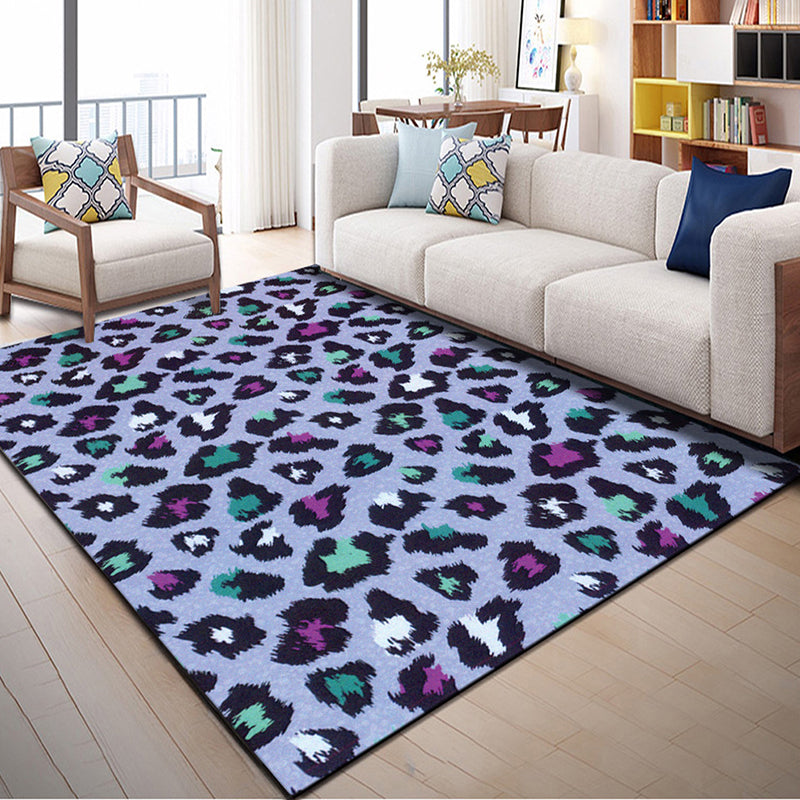 Native American Patterned Rug Multi-Colored Polyester Carpet Machine Washable Pet Friendly Non-Slip Backing Rug for Room Light Purple Clearhalo 'Area Rug' 'Modern' 'Rugs' Rug' 2171953