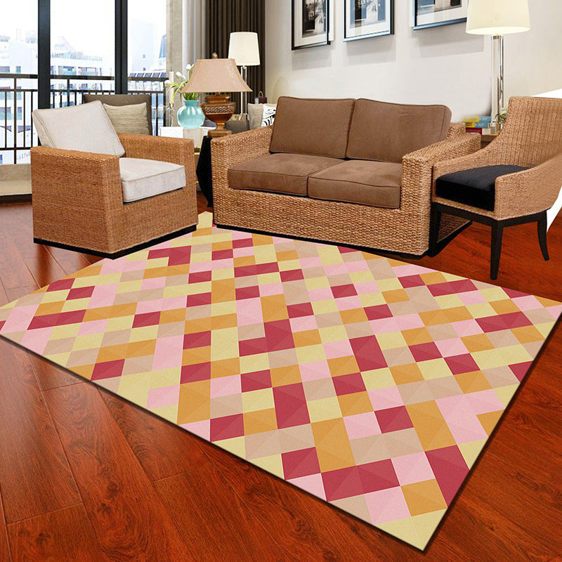 Multicolor Geometric Botanical Rug Synthetics Modern Carpet Stain Resistant Non-Slip Washable Rug for Home Clearhalo 'Area Rug' 'Modern' 'Rugs' Rug' 2171957