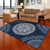 Multicolor Geometric Botanical Rug Synthetics Modern Carpet Stain Resistant Non-Slip Washable Rug for Home Navy Clearhalo 'Area Rug' 'Modern' 'Rugs' Rug' 2171964