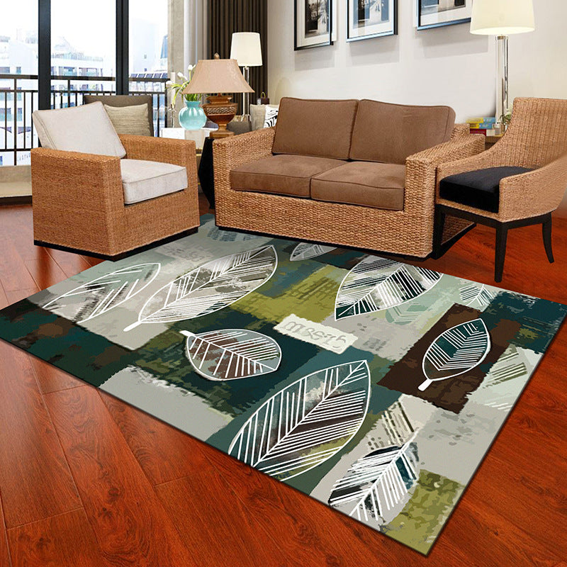 Multicolor Geometric Botanical Rug Synthetics Modern Carpet Stain Resistant Non-Slip Washable Rug for Home Clearhalo 'Area Rug' 'Modern' 'Rugs' Rug' 2171965