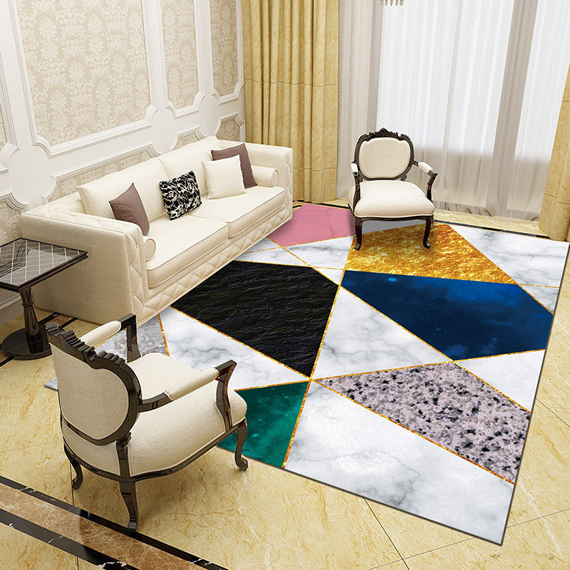Unique Abstract Patterned Rug Multi Color Contemporary Rug Polypropylene Washable Pet Friendly Non-Slip Backing Rug for Lounge Clearhalo 'Area Rug' 'Modern' 'Rugs' Rug' 2171987