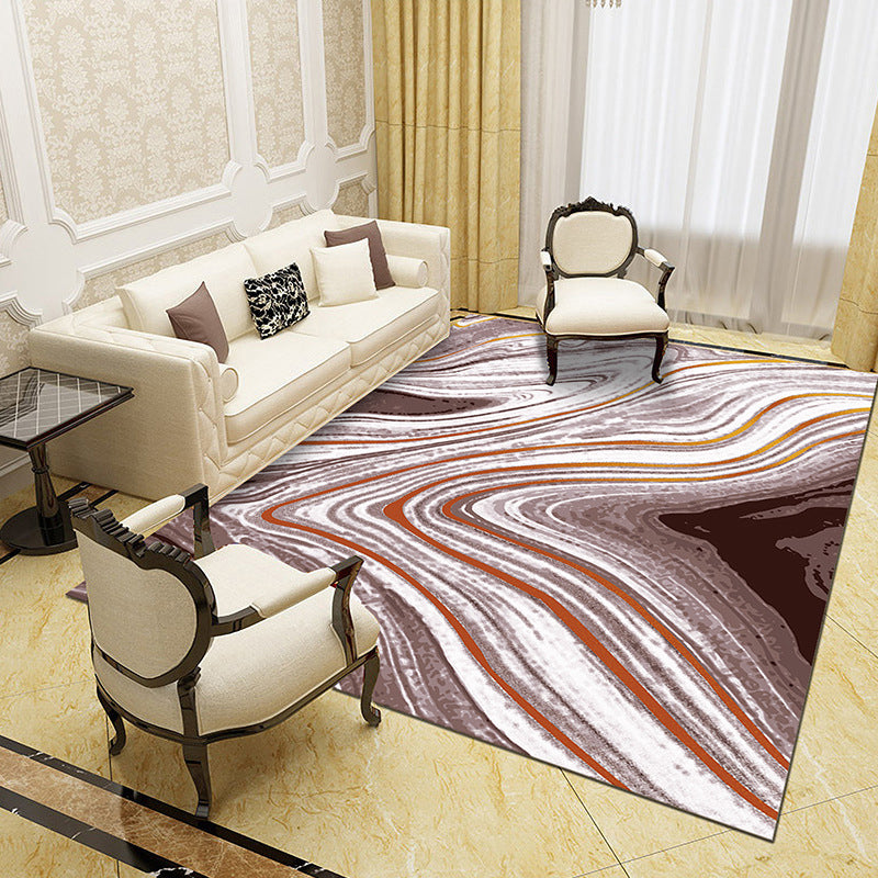 Unique Abstract Patterned Rug Multi Color Contemporary Rug Polypropylene Washable Pet Friendly Non-Slip Backing Rug for Lounge Tan Clearhalo 'Area Rug' 'Modern' 'Rugs' Rug' 2171994