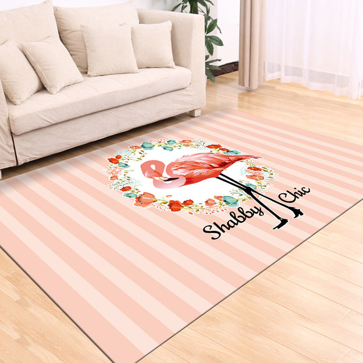 Classic Tropix Indoor Rug Multi-Color Flamingo Carpet Anti-Slip Backing Stain Resistant Machine Washable Rug for Family Room Clearhalo 'Area Rug' 'Rugs' 'Vintage' Rug' 2172014