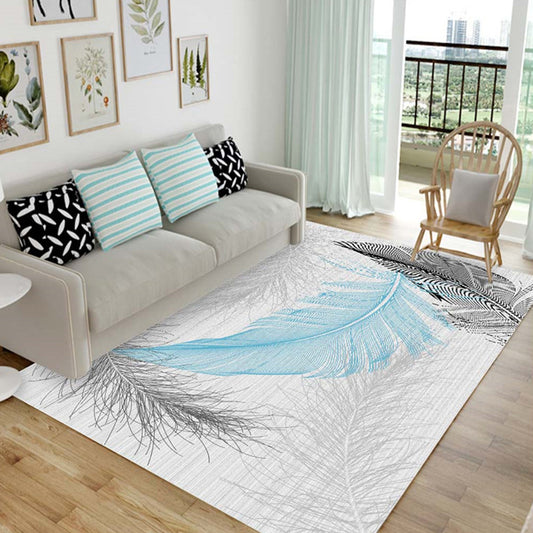 Nordic Living Room Rug Multicolor Patterned Carpet Polyester Stain Resistant Washable Anti-Slip Rug Gray-Blue Clearhalo 'Area Rug' 'Modern' 'Rugs' Rug' 2172037