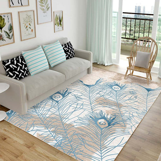 Nordic Living Room Rug Multicolor Patterned Carpet Polyester Stain Resistant Washable Anti-Slip Rug Blue Clearhalo 'Area Rug' 'Modern' 'Rugs' Rug' 2172038