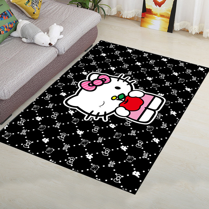 Personality Patterned Rug Multi Colored Nordic Carpet Synthetics Machine Washable Non-Slip Pet Friendly Rug for Great Room White-Pink Clearhalo 'Area Rug' 'Modern' 'Rugs' Rug' 2172081