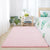 Casual Multicolor Nordic Rug Faux Wool Plain Rug Pet Friendly Anti-Slip Backing Machine Washable Carpet for Bedroom Pink Clearhalo 'Area Rug' 'Casual' 'Rugs' Rug' 2172135